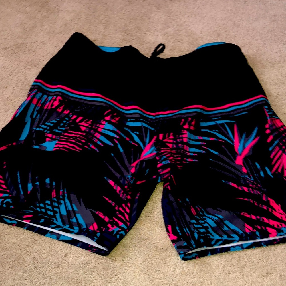 Burnside Board‎ Shorts Mens Size 38 Black Pink Blue Gray